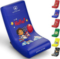 GTPLAYER Gaming Floor Rocking Chair – Rocker Floor Game Chair with Angle Limiter Stylish Patterned Design Comfortable Video Game Seat Blue Flag Pattern