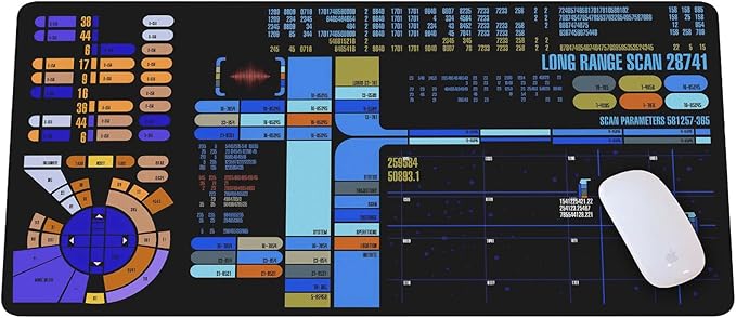 Trekkies Trekker Sci-fi Control Console Display Desk Mat Large Gamer Mouse pad Laptop Pad Mat Game Mat Gaming Accessories Computer Accessories Gaming Room Decor SciFi Gift KMH