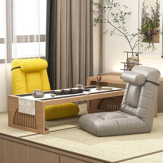 Floor Chair Floor Chair with Backrest Foldable Floor Chair Adult Foldable Floor Lazy Sofa Lazy Sofa Meditation Chair Window Chair Foldable Floor Gaming Chair for Living Room (/Beige)
