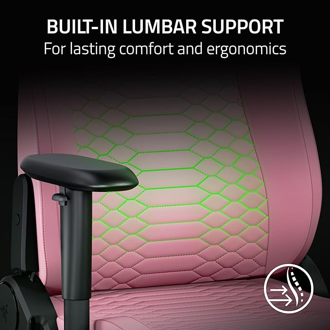 Razer Iskur V2 X NewGen Ergonomic Gaming Chair: Gen-2 EPU Leather with Cooltouch - Lumbar Support - Ultra-Wide Base - High Density Foam Cushions - Adjustable 152 Degree Recline - 2D Armrests - Quartz