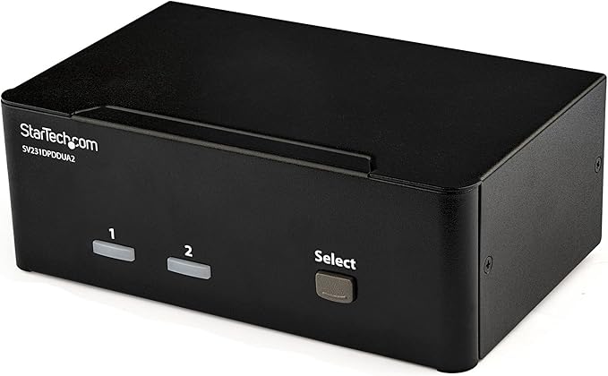 StarTech.com 2-Port DisplayPort KVM Switch - Dual-Monitor - 4K 60 - with Audio &amp USB Peripheral Support - DP 1.2 - USB Hub TAA (SV231DPDDUA2)
