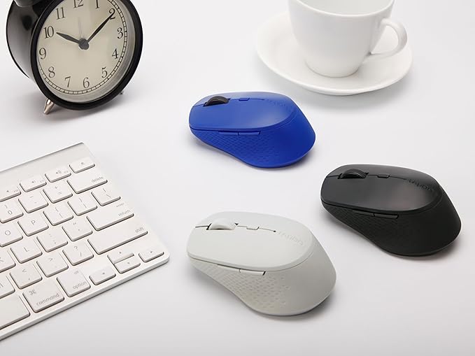 Rapoo Wireless Mouse M300G Multi-Device Wireless Mouse Computer USB Mouse Portable Silent Mouse Optical Mouse with 6 Buttons 1AA Battery 4 DPI Ergonomics Mouse for PC/Laptop/Office
