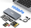 10Gbps XQD Card Reader 8 in 1 Multi-Card Reader USB C for Sony G/M Series Lexar 2933x/1400x USB Mark XQD Card/CF/XD/MS/TF/SD Memory Card Reader/Writer/Hub USB 3.2 for Windows/Linux/Mac OS/Android