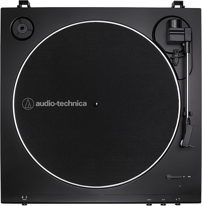Kanto ORAME 100W Powered Reference Desktop Computer Speakers (Moss) with 60X-BK Fully Automatic Belt-Drive Stereo Turntable - Bundle