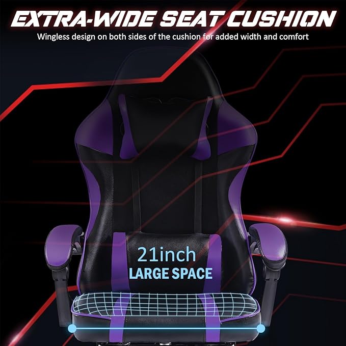Gaming Chair Computer Chair with Wheels Adjustable Height Pu Leather Gamer Chair Office Desk Chair Ergonomic Video Game Chair for Adults
