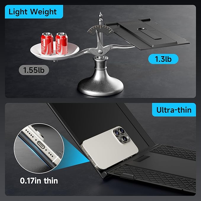 Laptop Screen Extender 0.17 Ultra-Thin 14.2 FHD 1080P IPS Portable Monitor for Laptop Dual Screen Travel Monitor Extender Suitable for 13-17.3 Plug &amp Play for Windows/Mac/Android/Switch/PS-5
