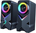 Subwoofer Desktop PC Speakers USB Wired Stereo with LED Tweeter 3.5mm Jack Gaming Multimedia