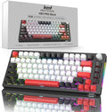 H83 PRO Wireless Mechanical Gaming Keyboard 75% Layout Gaming Equipment Gasket Mounted - Hot Swappable Cardamom Switches PBT Keycaps RGB Backlit USB-C/2.4G/BT5.0 for Win/Mac/Linux