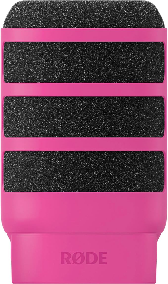 Rode PodMic USB Dynamic Broadcast Microphone with Pink WS14 Pop Filter