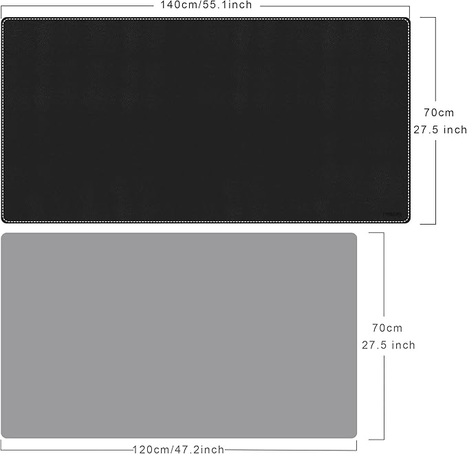 Mydours 55x28 Extra Large Desk Mat - Full Desk Blotter Pad Desktop Computer Desk Mat Waterproof Desk Protector Mat Large Mouse Pad for Desk for Writing Workspace Home and Office (Black)