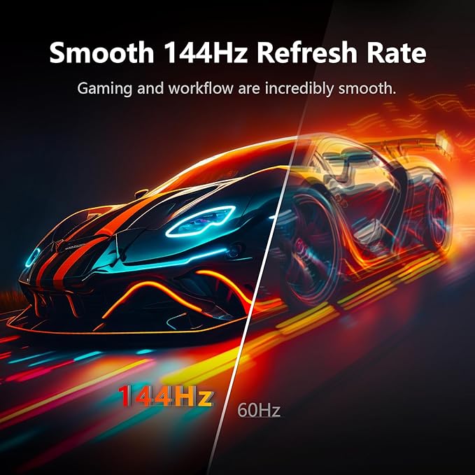 INNOCN 40 WQHD 3440 x 1440P 144Hz Ultrawide Monitor Gaming FreeSync HDR400 21:9 PC Computer IPS Screen Split PIP/PBP for Editing/Gaming USB C 90W HDMI DP Black