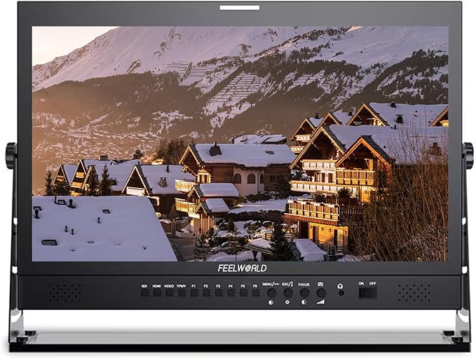 FEELWORLD 21.5 Inch 1920x1080 4K HDMI 3G-SDI Input and Output Broadcast Production MonitorDesktop Director Monitor with YPbPr Video