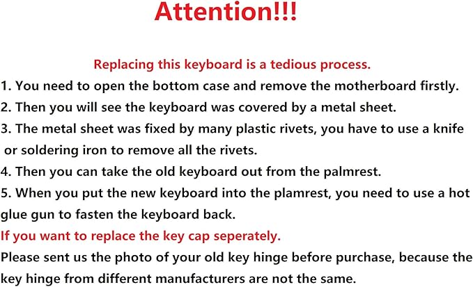 Laptop Replacement US Layout Non-Backlit Keyboard for Dell Vostro 15 3582