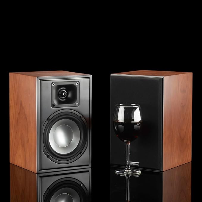 Vanatoo Cherry Transparent One Encore Plus Near Field Studio Monitor Speakers Pair for TV PC Gaming. Powered Speakers for Desktop and Room. AUX USB Bluetooth Toslink Optical Coax Remote.