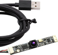 ELP 8mp USB Camera Module with Microphone 4K PC Camera for Computer 2448P Lightburn Camera for Laser Engraver Mini Strip Web Camera CCTV USB Security Camera for Raspberry Pi (102° no Distortion Lens)