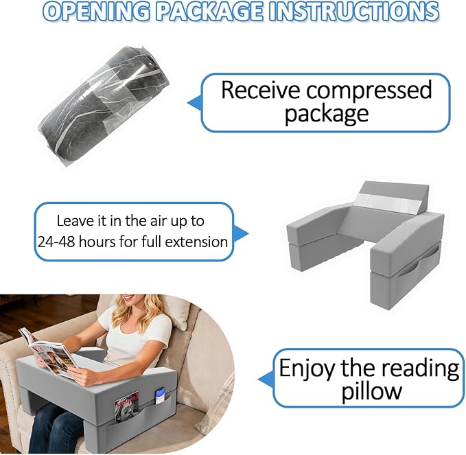 Machine Washable Lap Desk Pillow with Removable Cover Adjustable Angle Gaming &amp Reading Pillow for Teens Adults Multipurpose Laptop Bed Tray with Arms for Working Napping Crafts (2)
