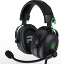 Black Shark Gaming Headset with Noise Canceling Cardioid Mic Over-Ear Headphones for PC PS4 PS5 Xbox Switch 50mm Dynamic Drivers &amp LED Light