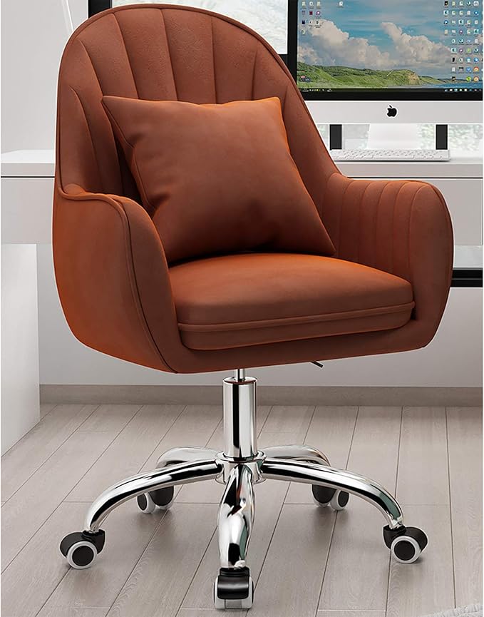 Office Chair Gaming Chair Computer Chair Adjustable Swivel Chair Modern Mid-Back Desk Chair Armchair for Executive Living BedroomUpholstered Computer Chair with ArmrestHome Velve