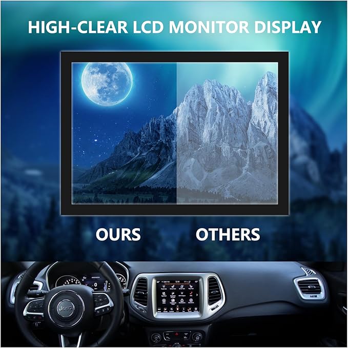 New Replacement 7 LCD Display Fit for Jeep Compass 2017-2020 TDO-WXGA0700K00033-V2 TDO-WXGA0700K00057-V1 LMB-K00057BL (7 Jeep LCD)