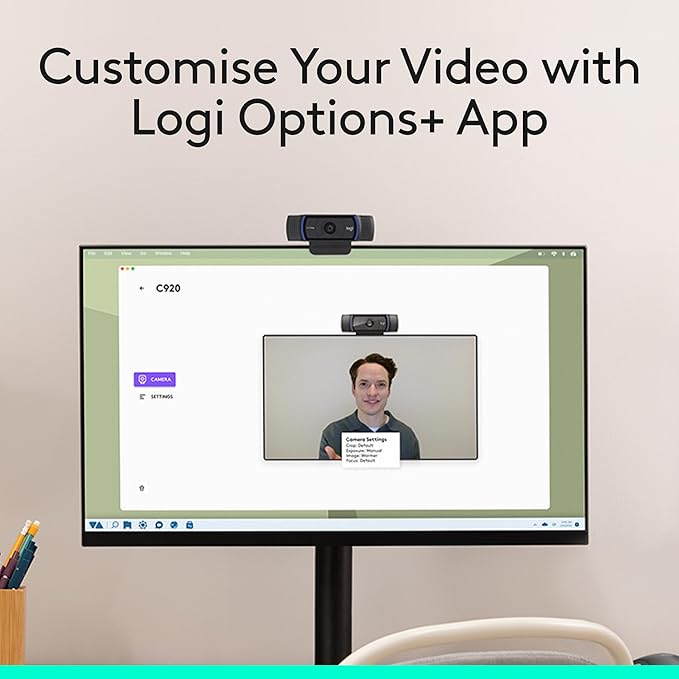 Logitech C920x HD Pro PC Webcam Full HD 1080p/30fps Video Clear Audio HD Light Correction Works with Microsoft Teams Google Meet Zoom Nintendo Switch 2’s new GameChat Mode Mac/Tablet- Black