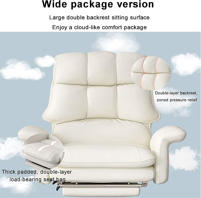 Office Chair Gaming Chair Computer Chair Ergonomic Computer Chair Home Executive Chair High Back Desk Chair for ConferencePU Leather Swivel Chair Adjustable Gaming Chair with Footrest Armre