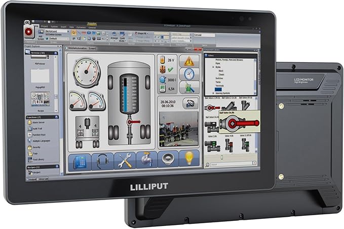 LILLIPUT FA1019/T 10.1 1500nits Industrial-Grade Touch Monitor HDMI/VGA for POI/POS Kiosk HMI &amp Heavy-Duty Industrial Equipment Systems (FA1019/T -HDMI/VGA Version)