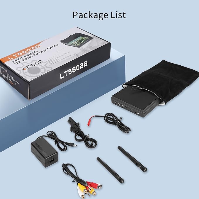 SPEEDY BEE 7Inch Portable FPV Monitor: 5.8Ghz 7 Screen with DVR 40CH Receiver 800 x 480 LCD Display Built-in Battery for FPV