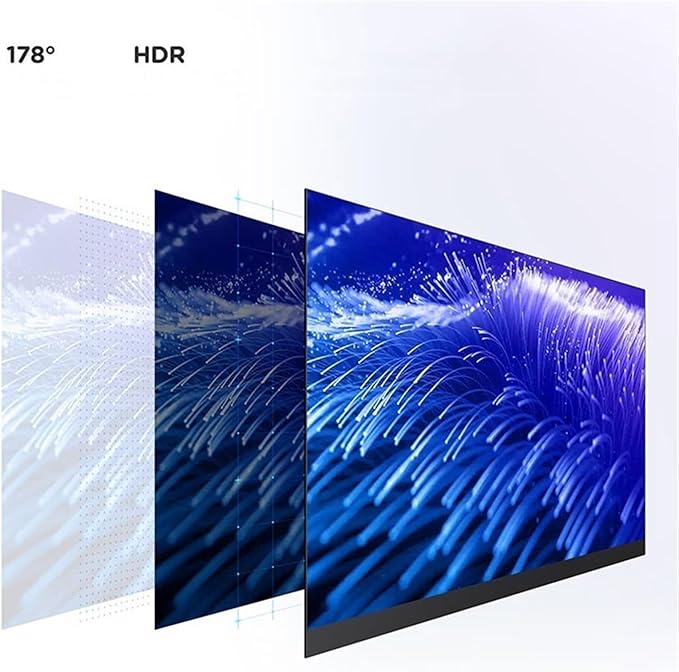 Flicker Free 15.6 Inch 2K IPS Portable Monitor Cell Phone Laptop Secondary Screen Office Expansion Game Host External with Speakers