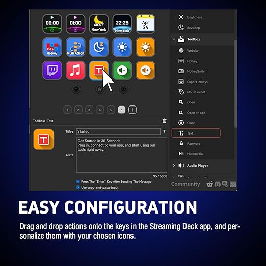 VSDINSIDE Macro Keypad Stream Controller Deck Gaming Streaming Shortcut Keyboard 18 Programmable Keys Customizable Visual AI Pad USB Soundboard for OBS YouTube Desk Office Setup Laptop PC Mac