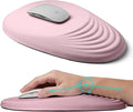Ergonomic Mouse Pad with Wrist Rest SupportMousepad Relief Carpal Tunnel Pain Entire Memory Foam Mouse Pad with Non-Slip PU Base Wireless Mouse Pad Pink