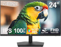 24 inch Monitor Z-Edge Computer Monitor Full HD 1920 x 1080p IPS 100Hz PC Monitor with HDMI VGA Frameless U24I Anti-Glare Screen