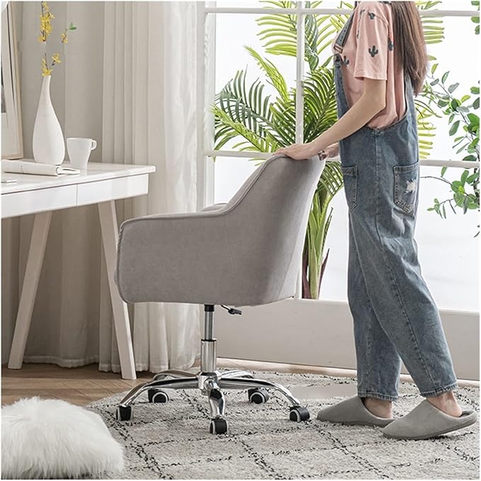 Adjustable Office Computer Chair with Armrest Office Chairs Home Study Computer Chair Furniture Swivel Lift Gaming Soft Backrest(Yellow)