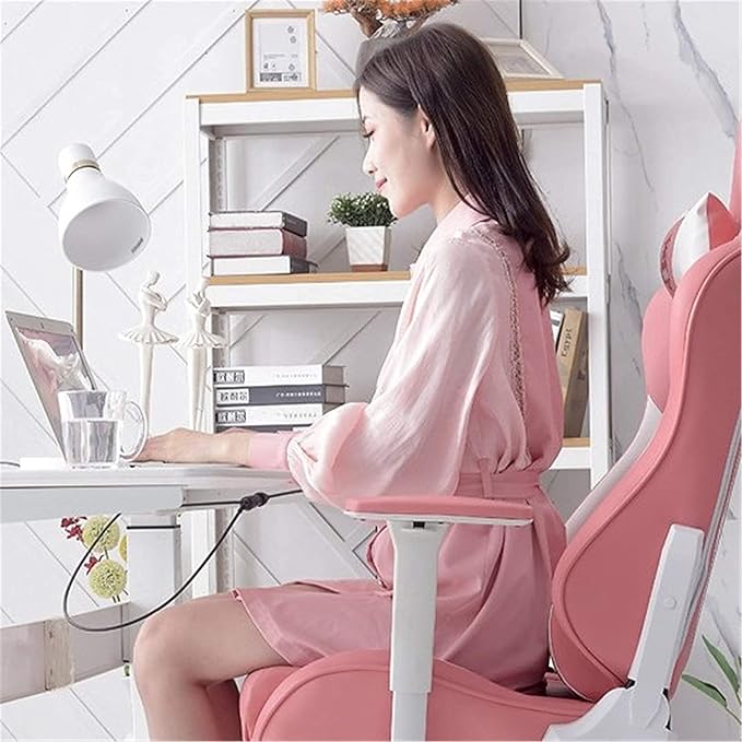 Office Chair Reclining Office Chair Gaming Chair Gaming Chair Space Capsule Computer Chair High Back Swivel Chair Chair (Color : Pink 1 (Without footrest) Size : One Size) Needed