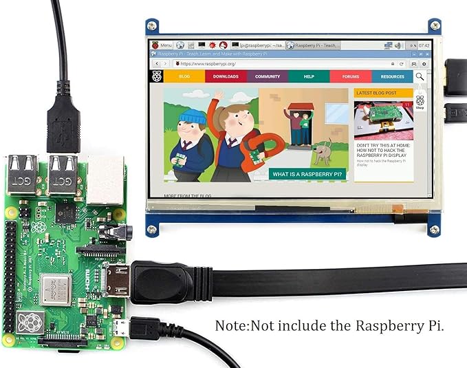 Waveshare 7 inch Capacitive Touch Screen IPS Display HDMI LCD Module 1024x600 Touchscreen for Raspberry Pi 4/3/2/1 Model B/B+/A+/BeagleBone Black/Banana Pi Windows 10/8.1/8/7