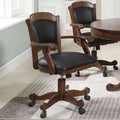Black and Upholstered Game Chair with Casters