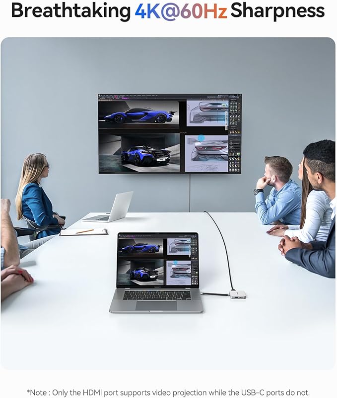 ORICO 10Gbps Magnetic M.2 Docking Station 6-in-1 USB C HUB &amp M.2 2230 NVMe Enclosure with HDMI 4K@60Hz USB-A&ampC 3.2 100W PD AUX USBC Dock for iPhone 17/16/15 Pro/Pro Max