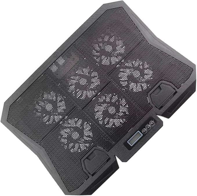 Laptop Cooling Pad 15.6 Inch Silent Laptop Fan Cooling Stand Adjustable Speed with Blue Light for Notebook Cooler for Work and Gaming