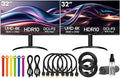 LG 32UR500K-B Ultrafine 32 4K UHD (3840×2160) Monitor (2-Pack) | HDR10 60Hz 4ms AMD FreeSync DCI-P3 90% Color Gamut Anti-Glare Speakers Tilt/Height/Pivot Stand HDMI &amp DisplayPort - Bundle