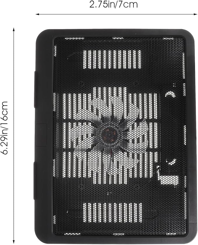 Kisangel Silent Laptop Cooling Pad with Ultra-Thin Design Large Ventilation Area Quiet Fan for Efficient Heat Dissipation Computer Accessory Compatible with Gaming Laptops and Notebooks