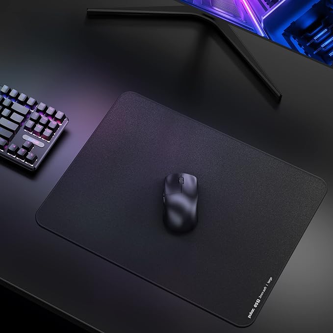 Pulsar - eS1 Esports Professional Level Gaming Mouse Pad 3mm Thickness Anti-Slip Base Anti-Fray Precision Stitching Medium to high Glide Speed 16.5in x 13in (Black Large)