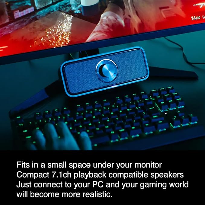 PIONEER Desktop Gaming SpeakerSound TECTORCompact Front Speaker with LED Sound Sensing MeterPCPS5/PS4SwitchUSB Type-C HDMI BluetoothSpeakers 5.1ch/7.1ch Surround TQ-FG3000
