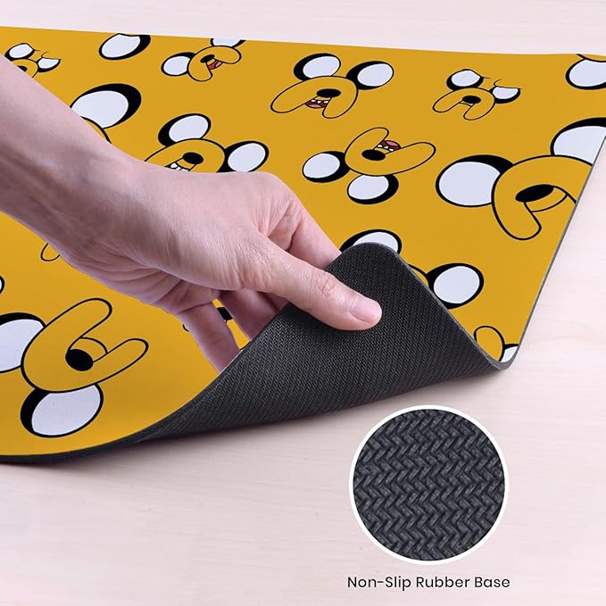 Head Case Designs Officially Licensed Adventure Time Jake Pattern Graphics 37.4 x 15.75 x 0.16 inches (900 x 400 mm) - XL Gaming Office Desk PC Keyboard Mouse Mat Pad