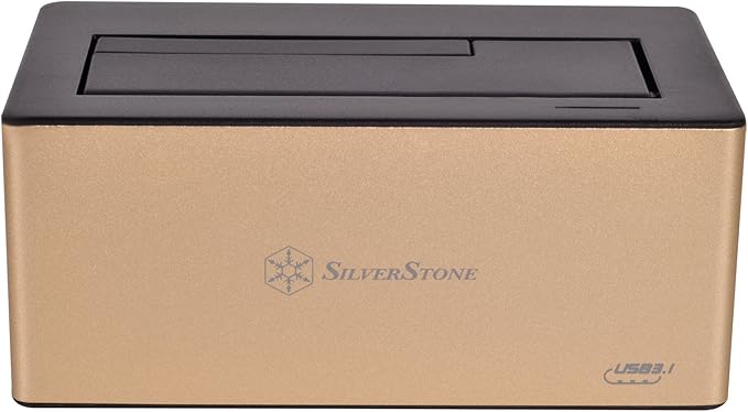 SilverStone Technology External Hard Drive Docking Station Supports One 2.5 or 3.5 Drive RL-TS11G-C