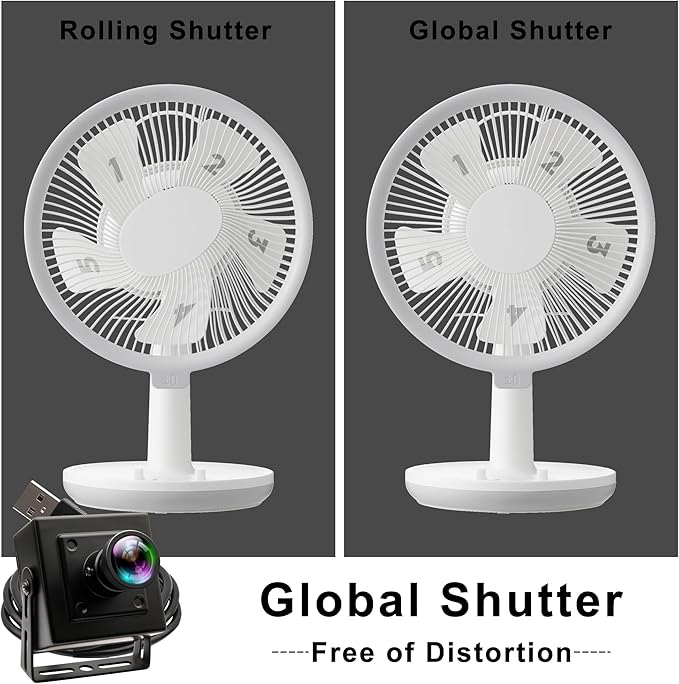 50FPS Global Shutter High Speed USB Camera Wide Angle Distortion-Free Color Lens USB 2.0 Plug-and-Play for Golf Swing Slow Motion Industrial Machine Vision VR &amp Robotic Vision
