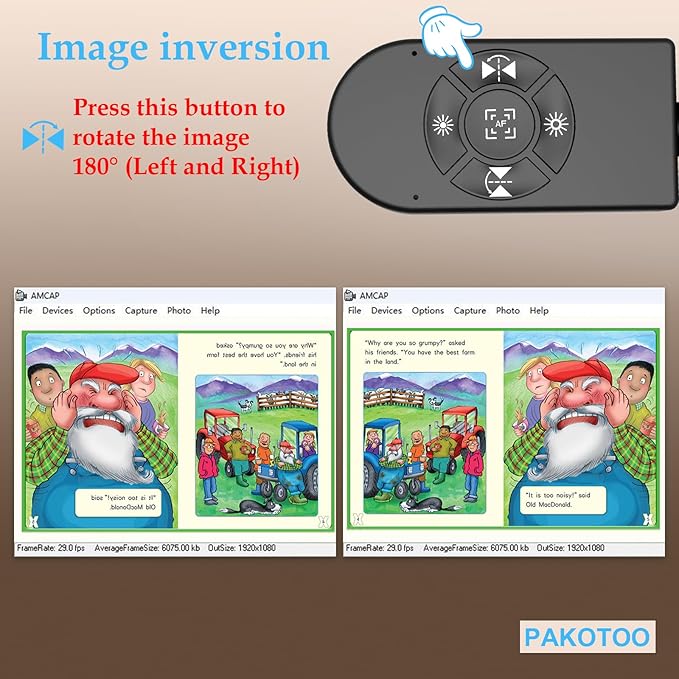 8MP Document Camera Doc Camera USB Webcam for Teachers and Classroom for A3 A4 Size Built-in Mic LED Light Image Inverst for Windows Mac Chromebook Distance Teaching