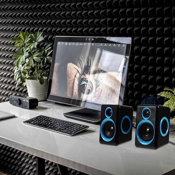 NUOBESTY Mini USB Desktop Computer Speakers Compact Loudspeaker Box for Laptop and Home Office USB 2.0 Powered Mini Speaker with Dc 5v Voltage Compatibility