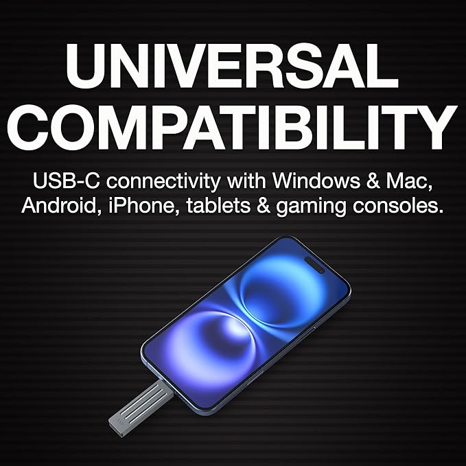 Seagate Ultra Compact 1TB Portable SSD 1000MB/s USB-C USB 3.2 Gen2 IP54 Water Dust and 3m Drop Resistant Windows/Mac/iPhone/iPad/Android Phone/Tablet/PS4/PS5/Xbox Compatibility (STMX1000400)