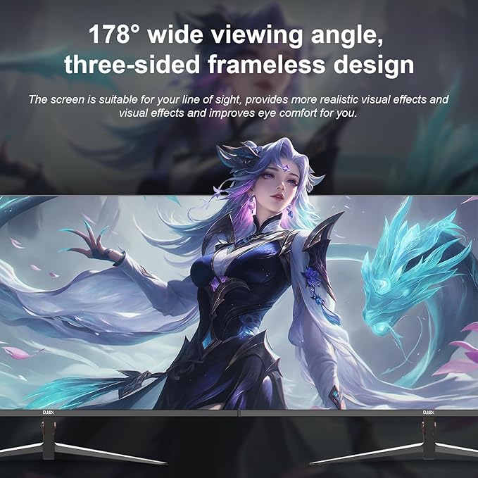 27 inch Gaming Monitor 1920x1080p 180Hz FHD GTG Vertical with Freesync Eye-Care Technology HDMIVESA Compatiblefor Gaming Home Office