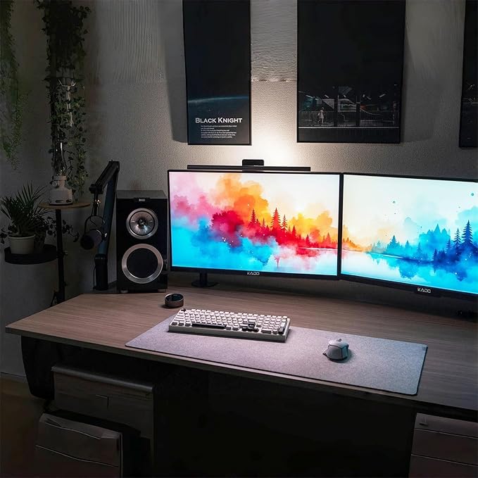 Kado Dual Monitor Setup - 2-Pack 27-inch 1920x1080 Full HD USB Type-C Computer Monitor 100Hz VESA Mount Edgeless HDMI DP Office Gaming Hybrid Built-in Speakers