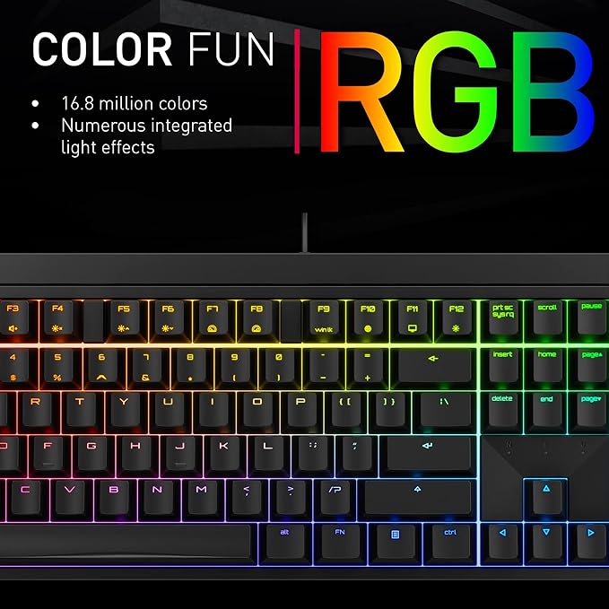 CHERRY XTRFY MX 2.0S Wired Mechanical Gaming Keyboard with RGB-Lighting Designed in Germany Full Key Rollover Anti Ghosting Cherry MX2A Blue Switches White